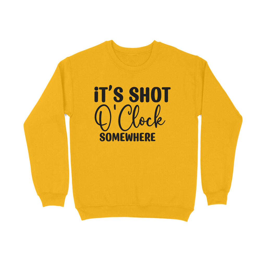 Men's It's Shot O' Clock Somewhere Graphics Printed Sweatshirts