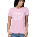 Women's It's Shot O' Clock Somewhere Graphics Printed T-Shirt