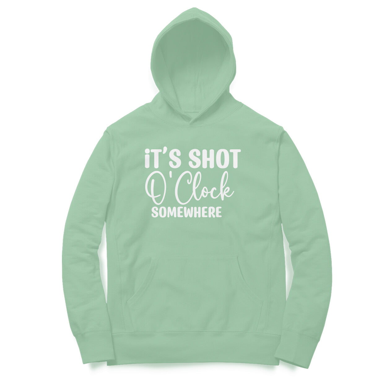 Women's It's Shot O' Clock Somewhere Graphics Printed Hoodies