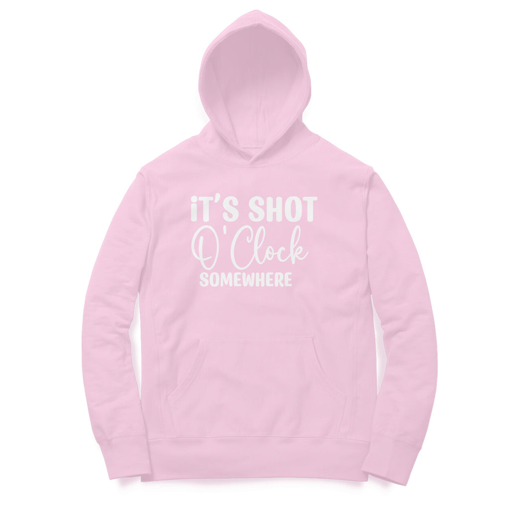Women's It's Shot O' Clock Somewhere Graphics Printed Hoodies