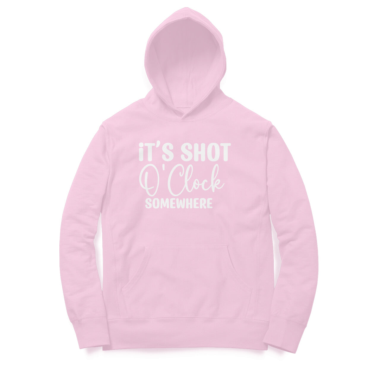 Women's It's Shot O' Clock Somewhere Graphics Printed Hoodies