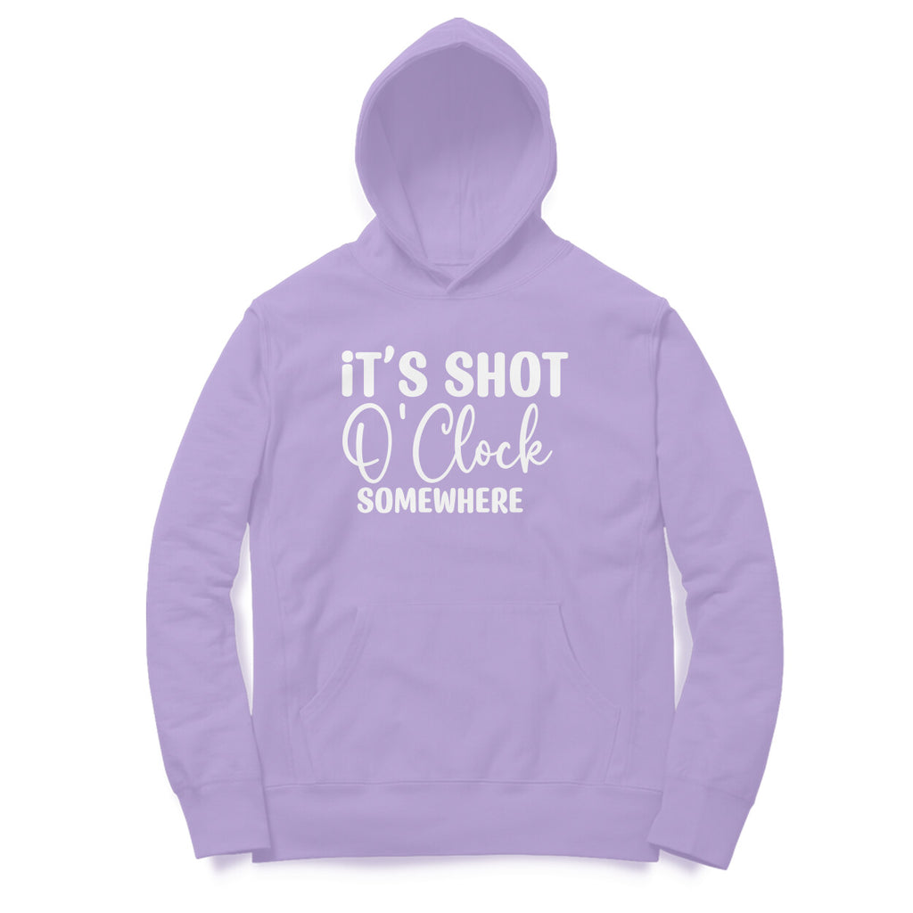 Women's It's Shot O' Clock Somewhere Graphics Printed Hoodies