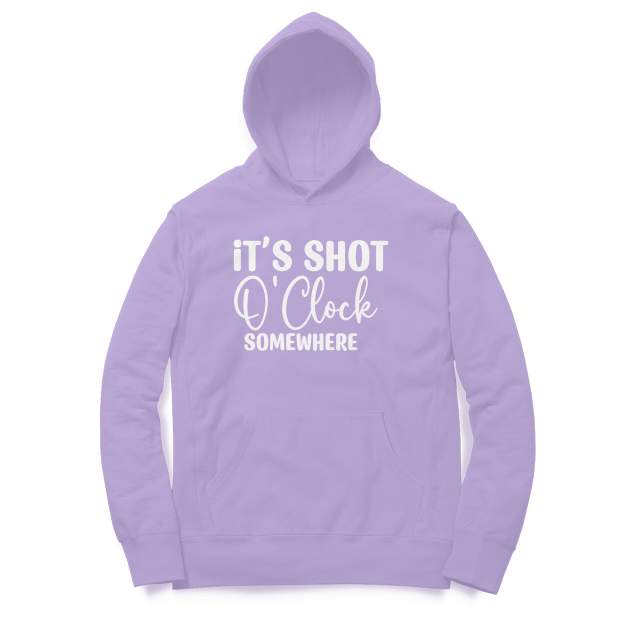 Women's It's Shot O' Clock Somewhere Graphics Printed Hoodies