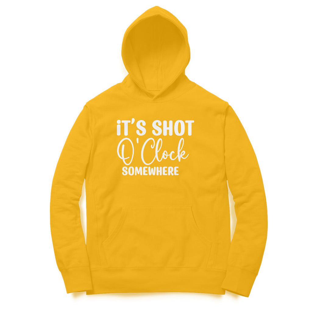 Women's It's Shot O' Clock Somewhere Graphics Printed Hoodies
