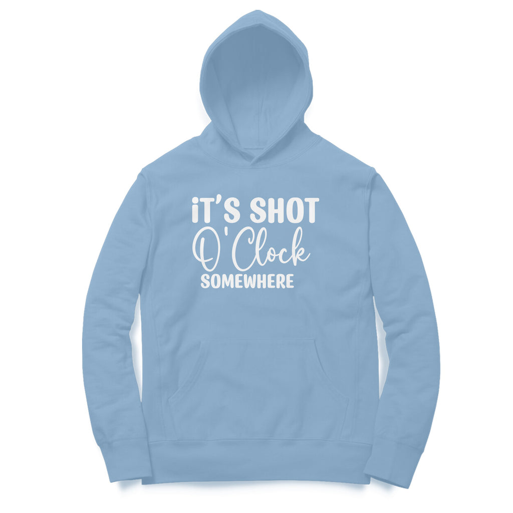 Women's It's Shot O' Clock Somewhere Graphics Printed Hoodies