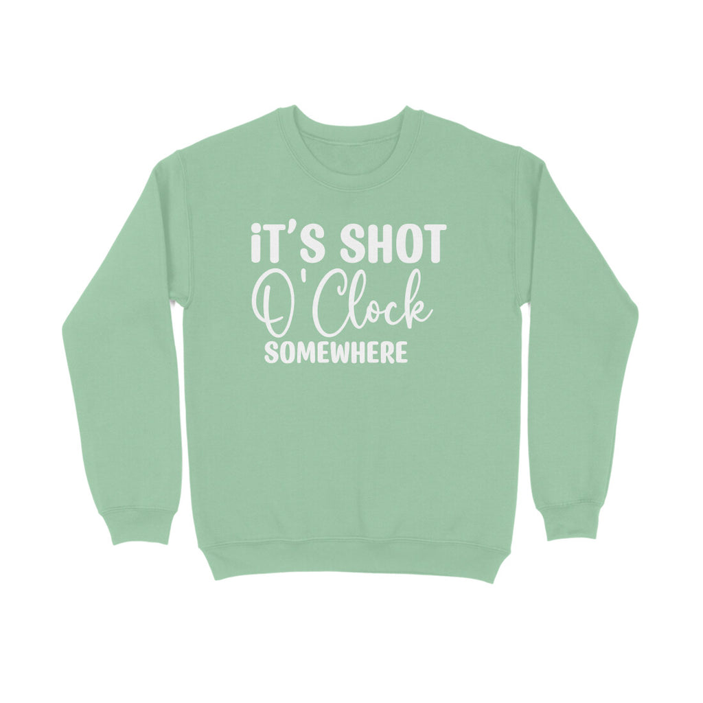 Women's It's Shot O' Clock Somewhere Graphics Printed Sweatshirts