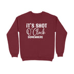 Women's It's Shot O' Clock Somewhere Graphics Printed Sweatshirts