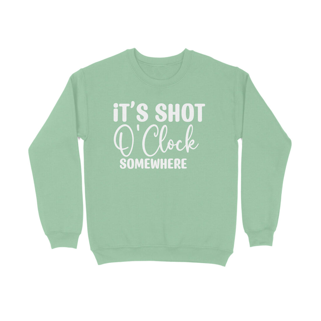 Men's It's Shot O' Clock Somewhere Graphics Printed Sweatshirts