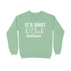 Men's It's Shot O' Clock Somewhere Graphics Printed Sweatshirts