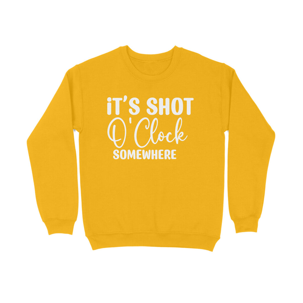 Men's It's Shot O' Clock Somewhere Graphics Printed Sweatshirts