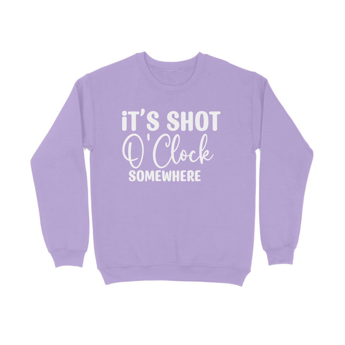 Men's It's Shot O' Clock Somewhere Graphics Printed Sweatshirts