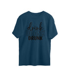 Men's Drink Drank Drunk Design Printed Oversized T-Shirt