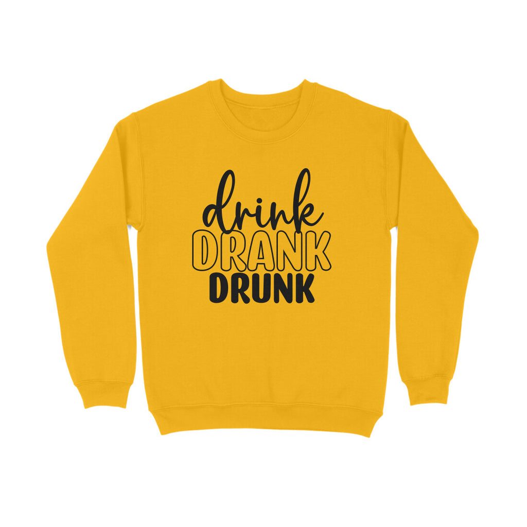 Men's Drink Drank Drunk Graphics Printed Sweatshirts
