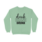 Men's Drink Drank Drunk Graphics Printed Sweatshirts