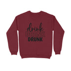 Women's Drink Drank Drunk Graphics Printed Sweatshirts