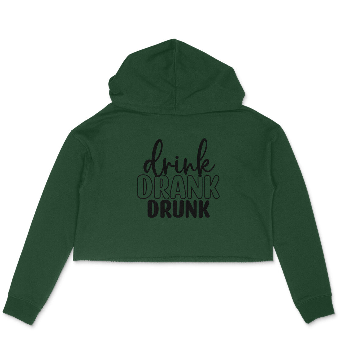 Women's Drink Drank Drunk Graphics Printed Crop Hoodies Main image