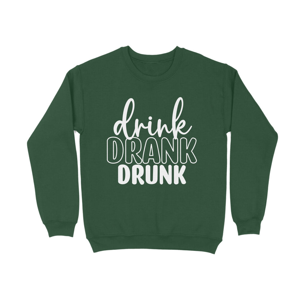 Men's Drink Drank Drunk Graphics Printed Sweatshirts