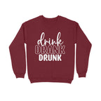 Men's Drink Drank Drunk Graphics Printed Sweatshirts