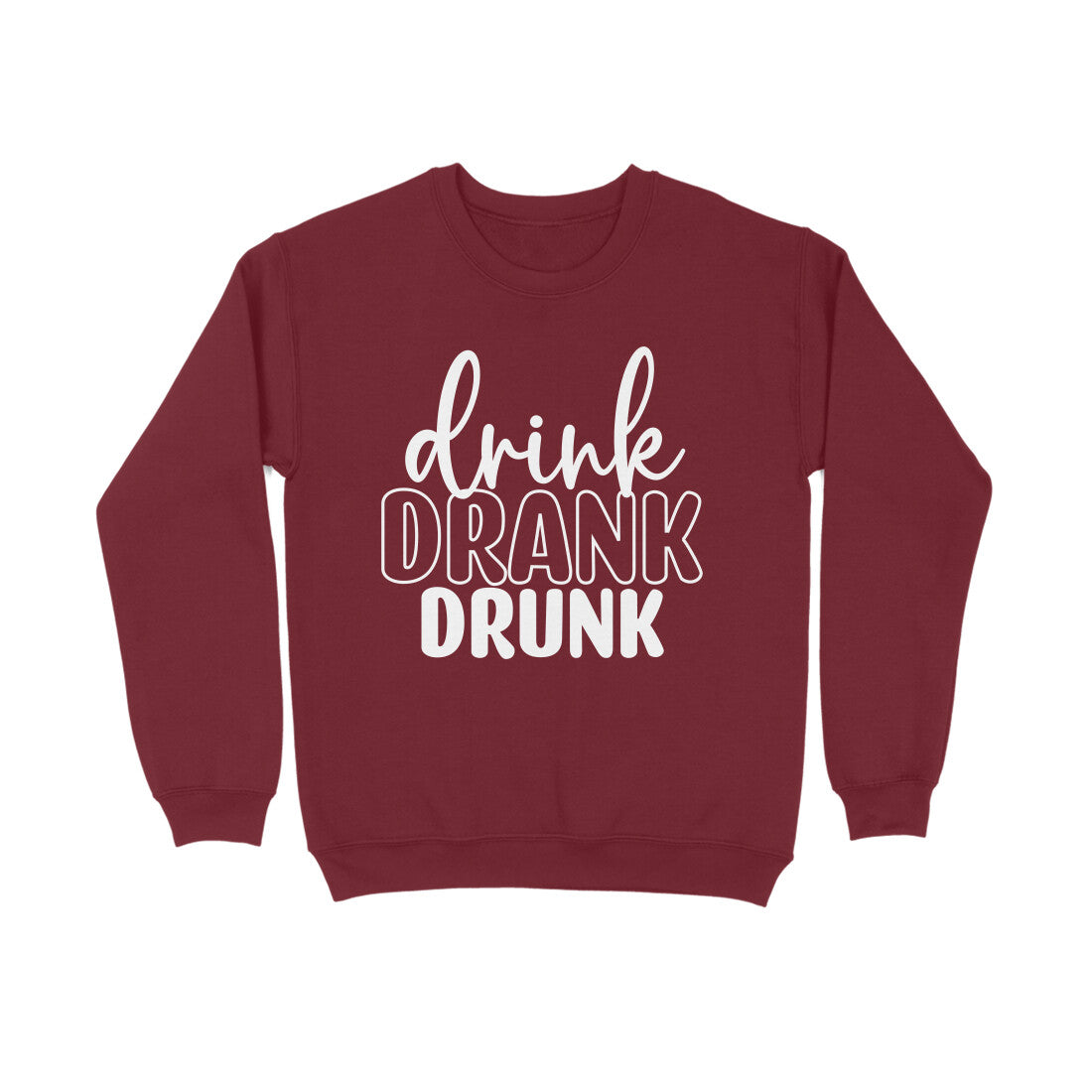 Men's Drink Drank Drunk Graphics Printed Sweatshirts