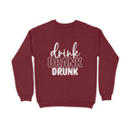 Women's Drink Drank Drunk Graphics Printed Sweatshirts