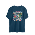 Women's Grow Through what you Go Through Graphics Printed Oversized T-Shirt