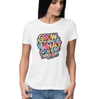 Women's Grow Through what you Go Through Graphics Printed T-Shirt New