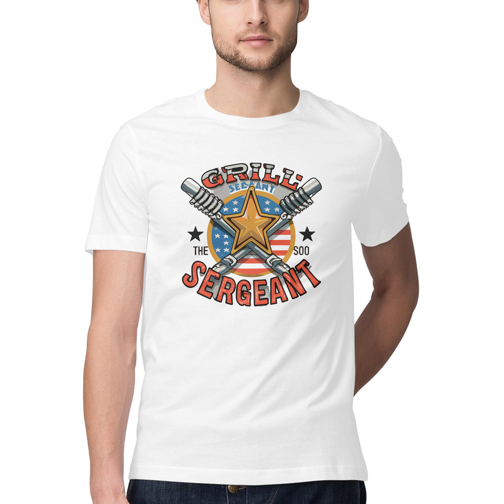 Men's Grill Sergeant Design Printed T-Shirt