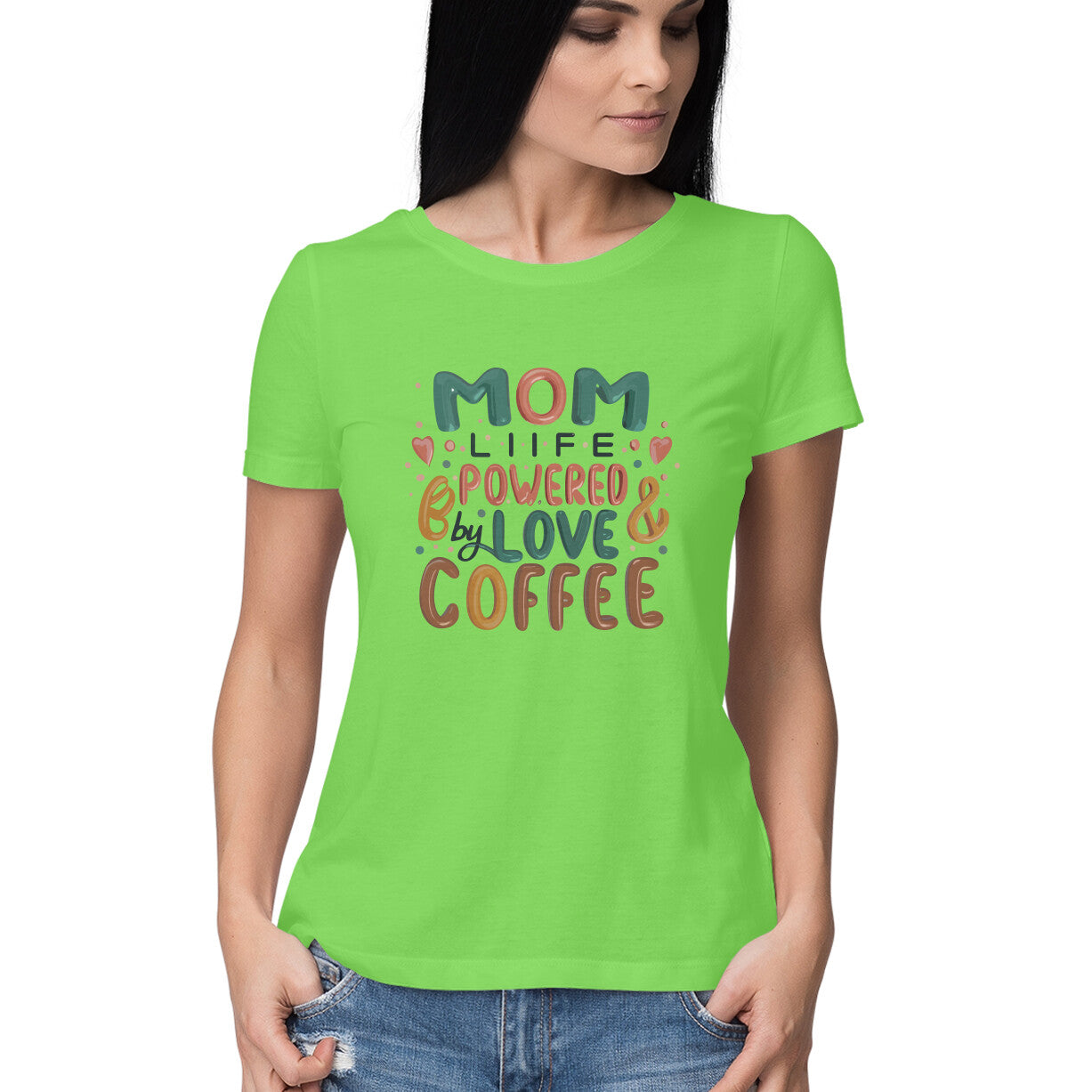 Women's Mom Life Power by Love Graphics Printed T-Shirt Secondary image