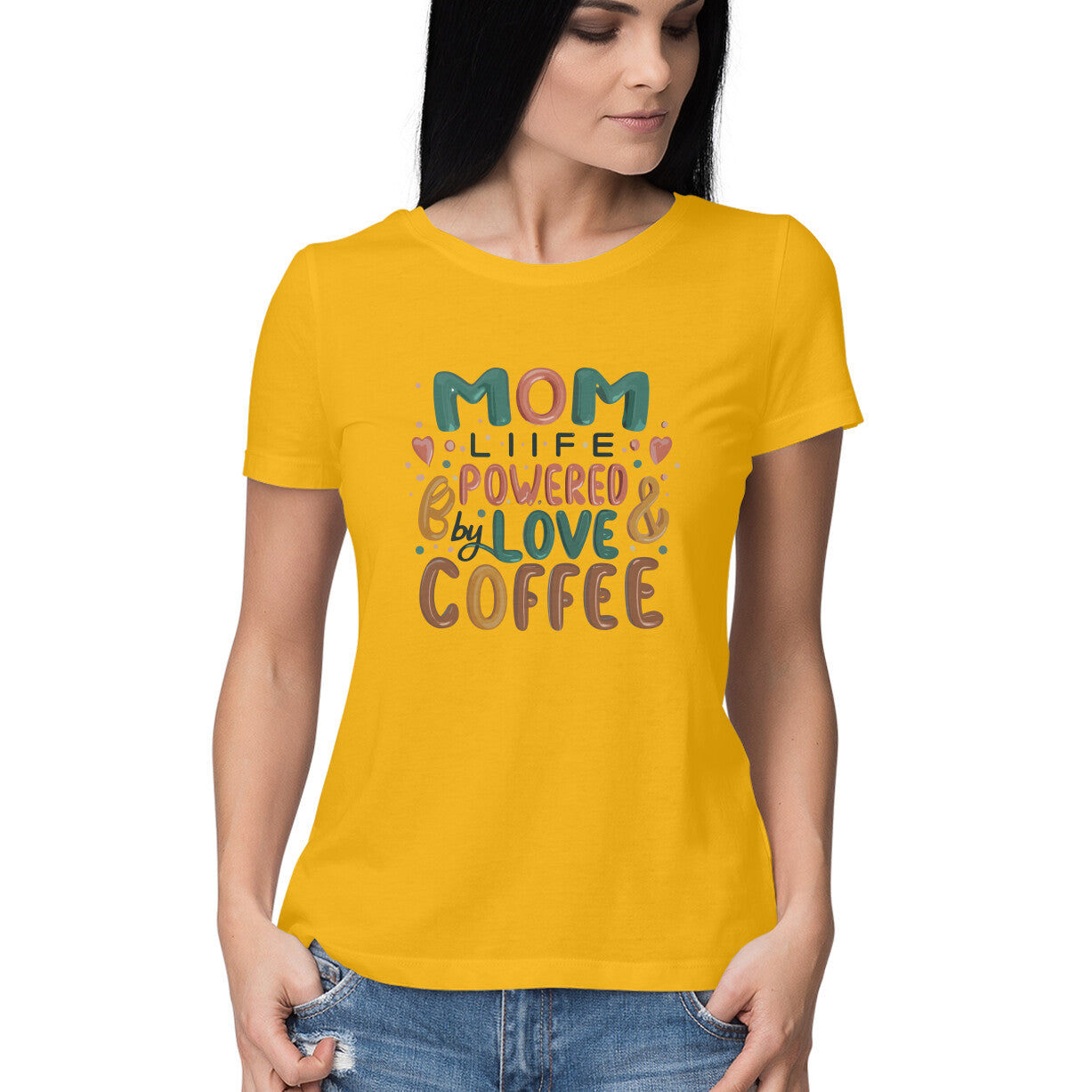 Women's Mom Life Power by Love Graphics Printed T-Shirt
