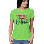 Women's Mom Loves Coffee Graphics Printed T-Shirt