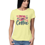 Women's Mom Loves Coffee Graphics Printed T-Shirt
