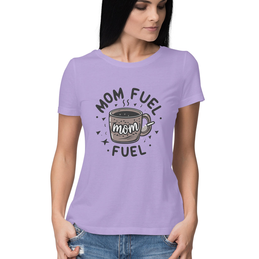 Women's Mom Fuel Graphics Printed T-Shirt