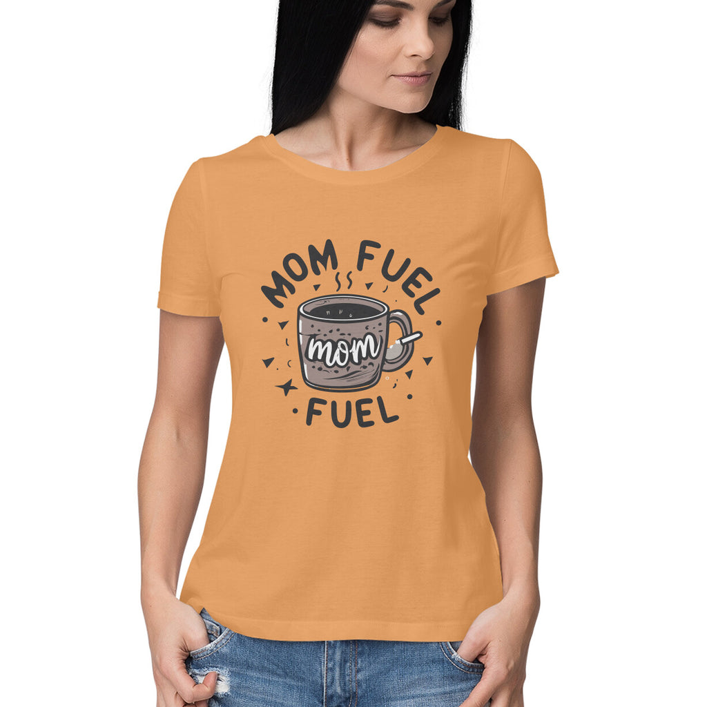 Women's Mom Fuel Graphics Printed T-Shirt
