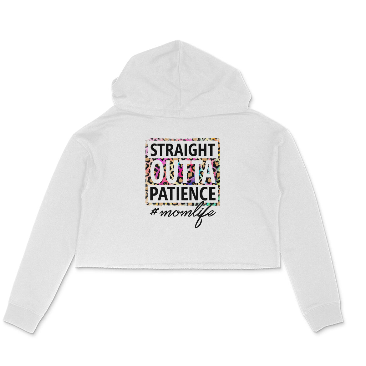 Women's Mom Life Graphics Printed Crop Hoodies Secondary image