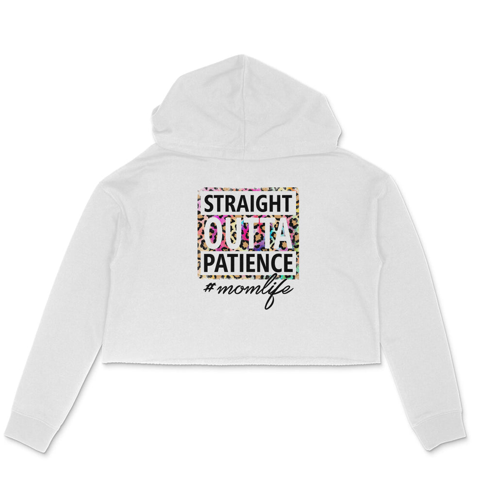 Women's Mom Life Graphics Printed Crop Hoodies