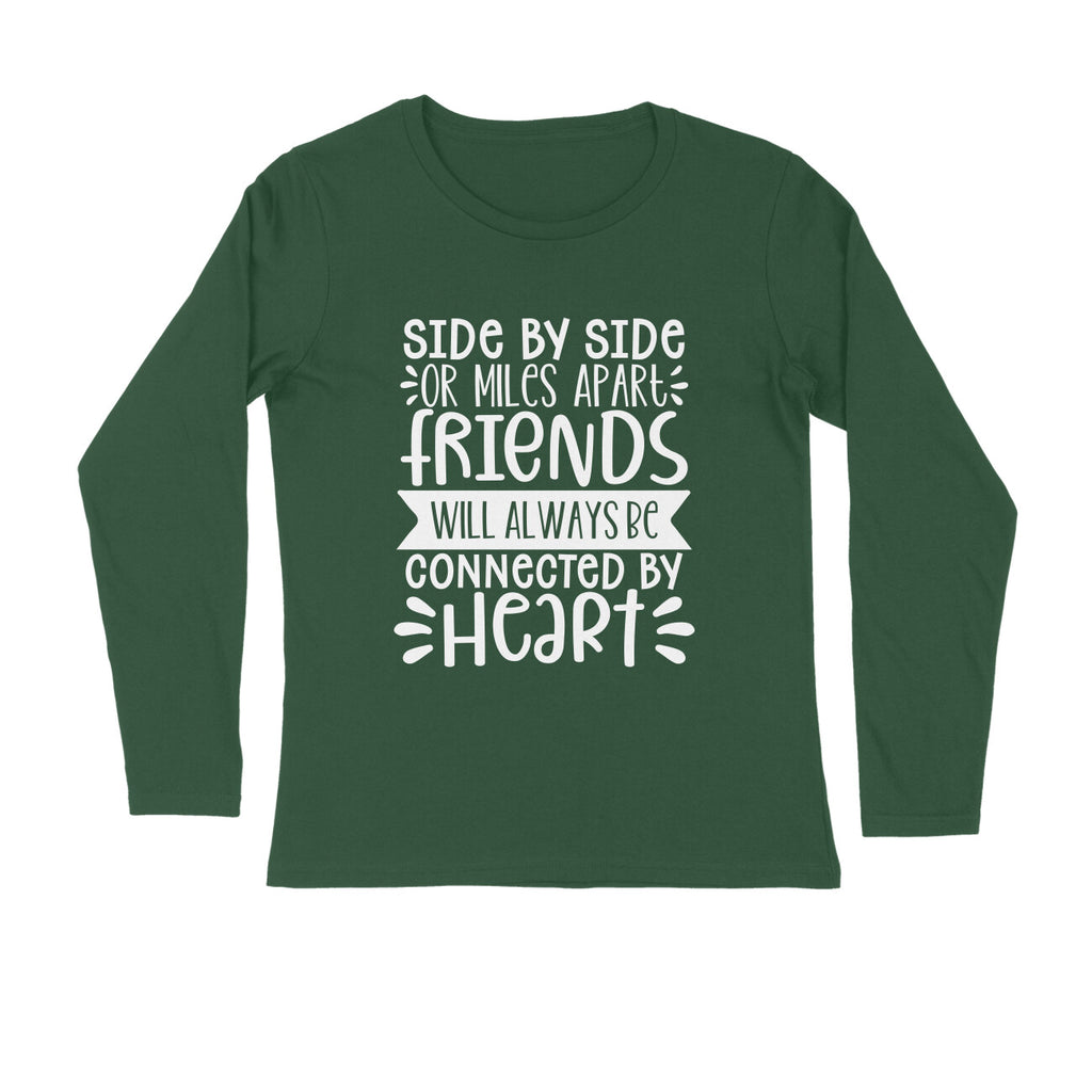 Men's Friendship Quote Printed Full Sleeve T Shirt