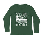 Men's Friendship Quote Printed Full Sleeve T Shirt