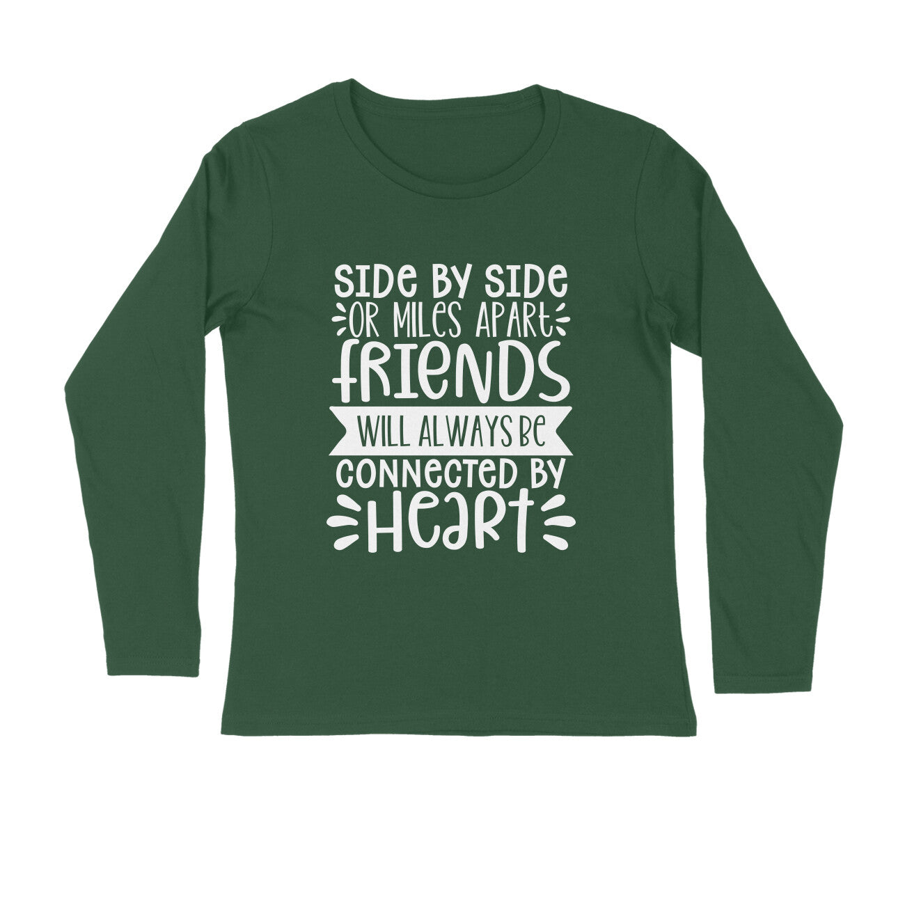 Men's Friendship Quote Printed Full Sleeve T Shirt