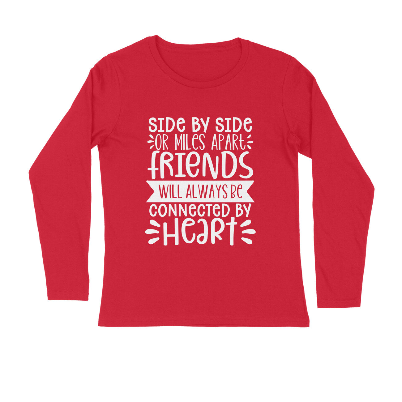 Men's Friendship Quote Printed Full Sleeve T Shirt