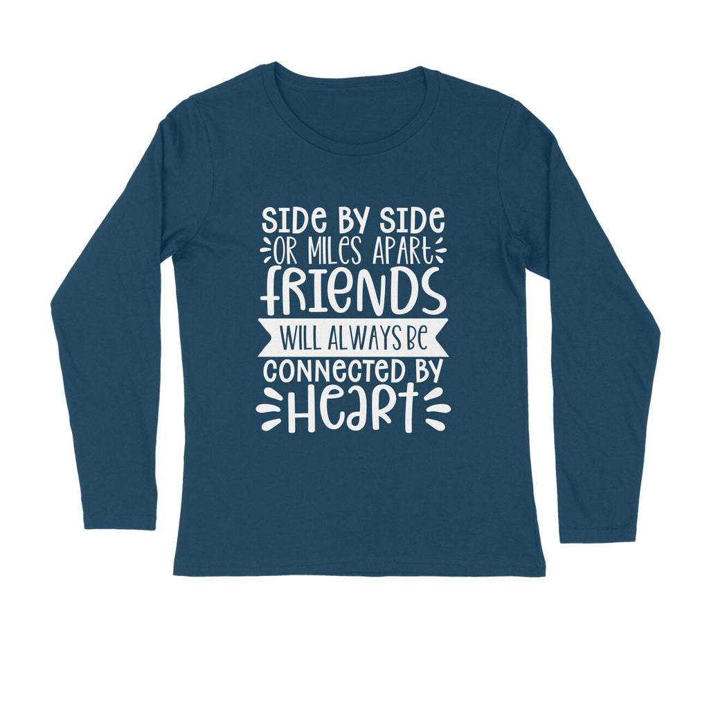 Men's Friendship Quote Printed Full Sleeve T Shirt