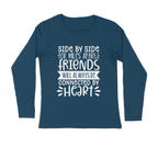 Men's Friendship Quote Printed Full Sleeve T Shirt
