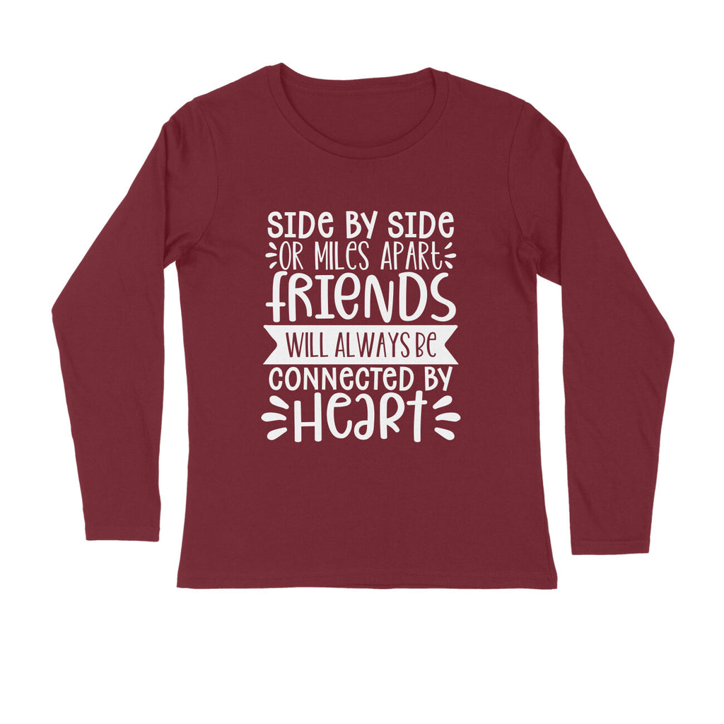 Men's Friendship Quote Printed Full Sleeve T Shirt