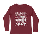 Men's Friendship Quote Printed Full Sleeve T Shirt