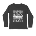 Men's Friendship Quote Printed Full Sleeve T Shirt