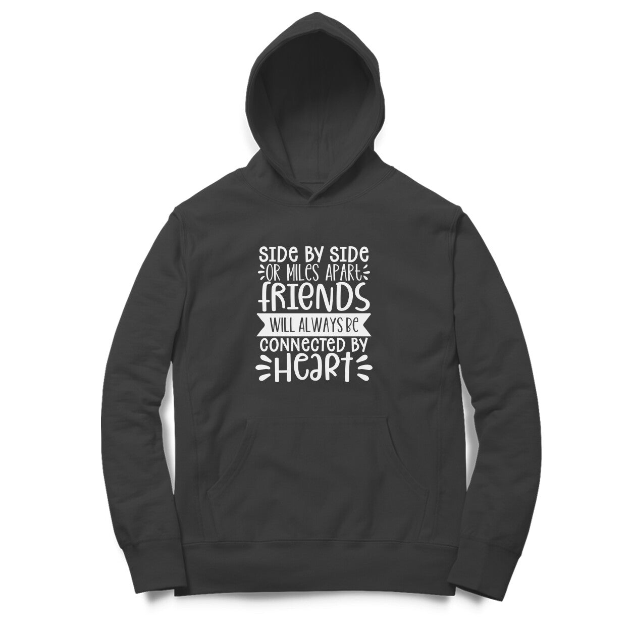 Men's Friendship Quote Printed Hoodies Secondary image