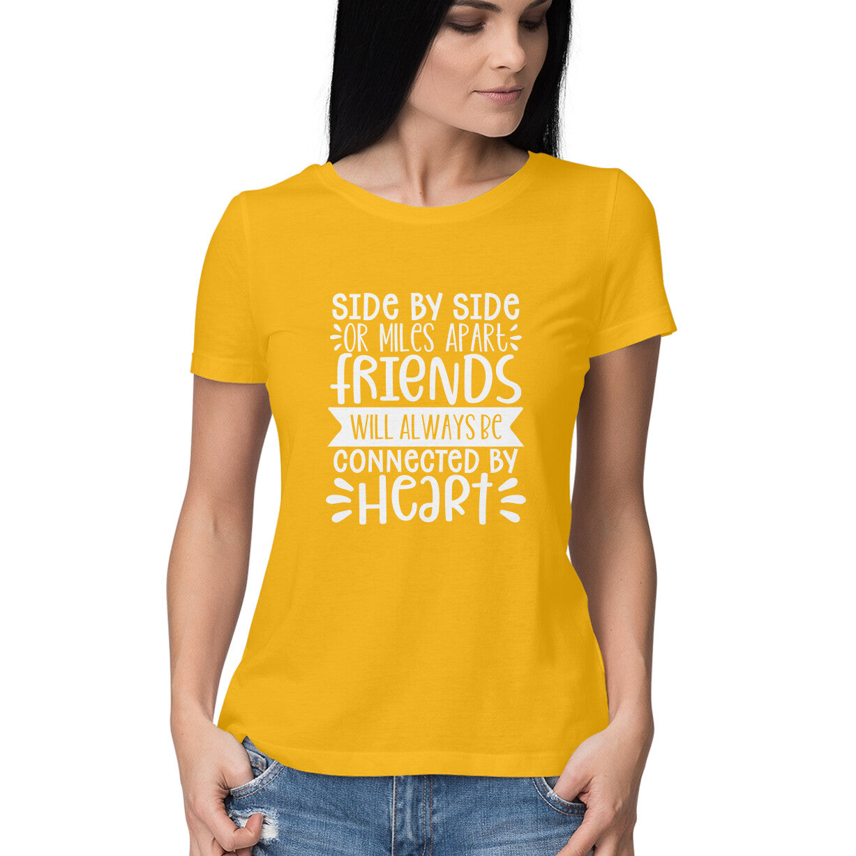 Women's Friendship Quote Printed T-Shirt Secondary image