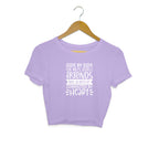 Women's Friendship Quote Printed Crop Tops