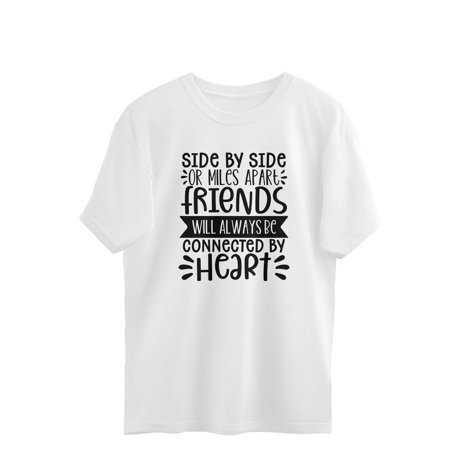 Men's Friendship Quote Printed Oversized T-Shirt