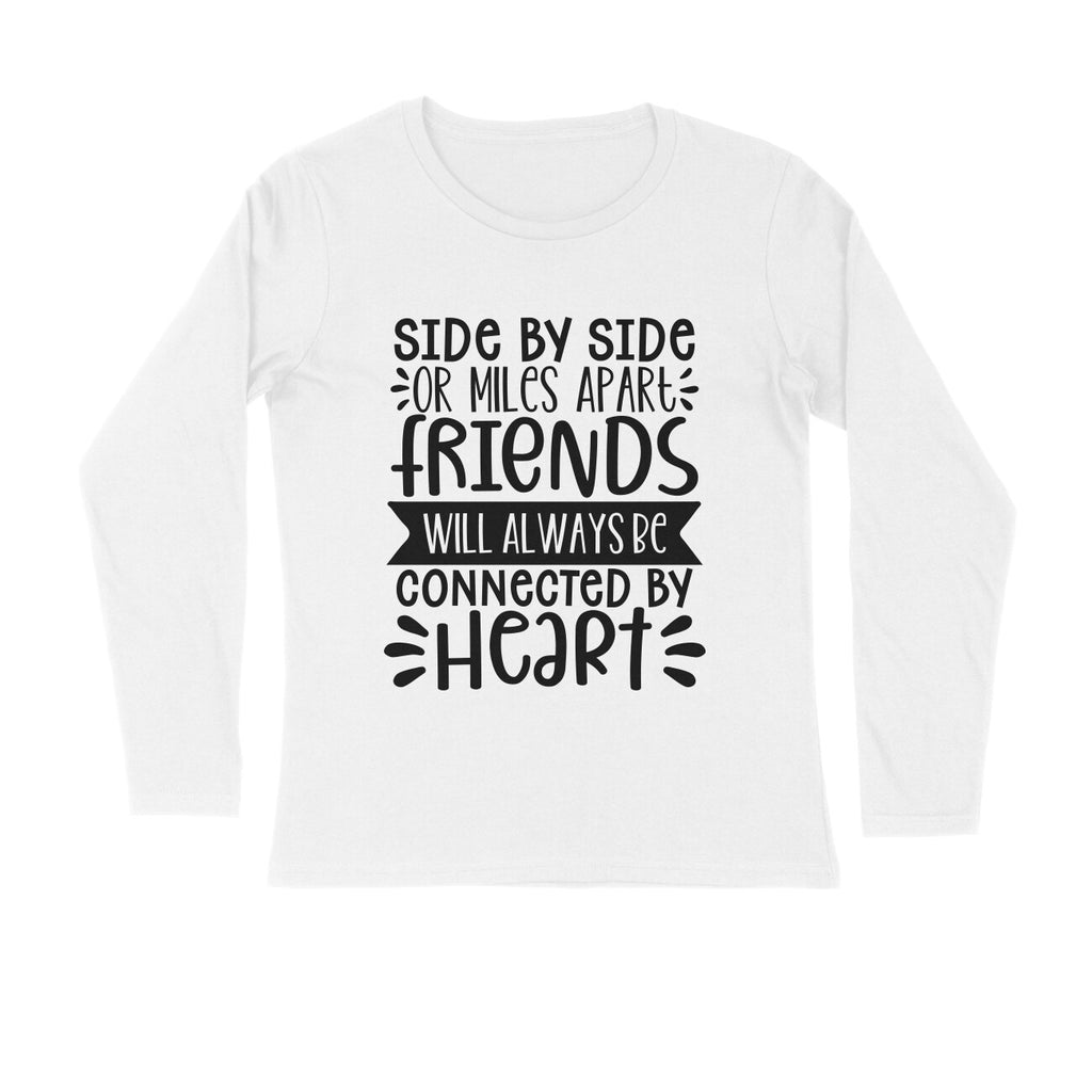 Men's Friendship Quote Printed Full Sleeve T Shirt