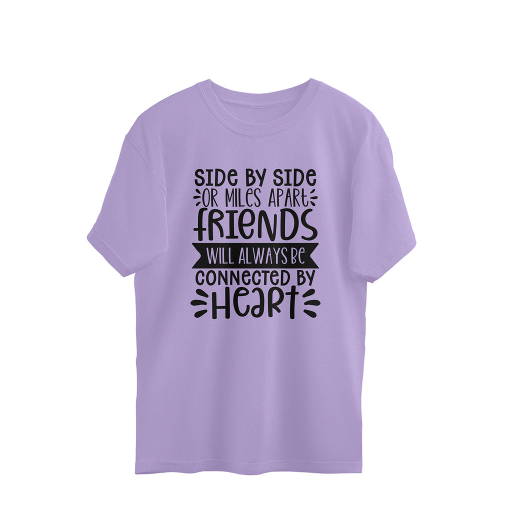 Women's Friendship Quote Printed Oversized T-Shirt